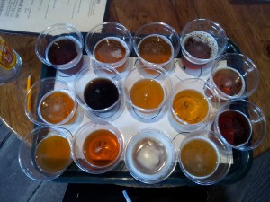 The tray of IPA goodness that we indulged in this Saturday. 