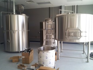 The new brewing system is almost ready for use. 