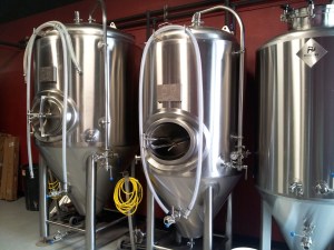 These stainless steel beauties just await the first batches of Pi Brewing's beers. 