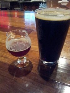 Red Door's Strong Scotch Ale is on the left. Starting today you can get a full pint of it just like the Paint it Black Milk Stout on the right.