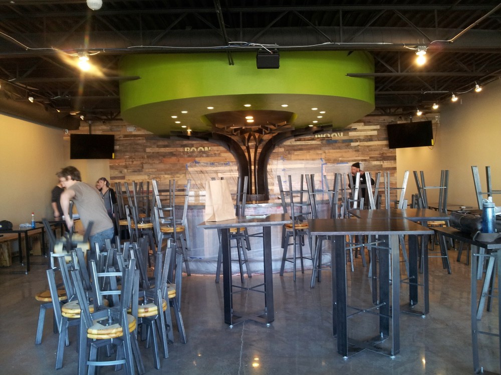 The interior of Bosque's Nob Hill taproom is a thing of beauty.