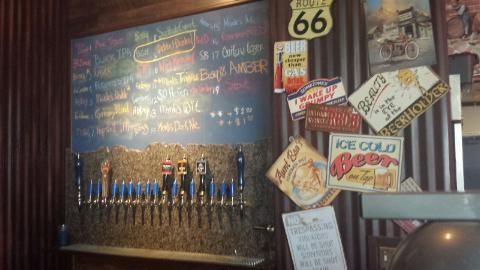 Blue Grasshopper features one of their own beers and others from around the state.