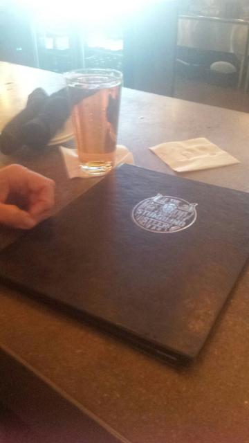 The beer and food was going fast.