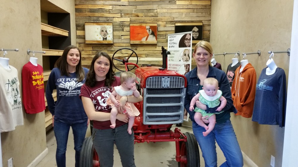 Most of the time we have our subjects pose with a beer. They chose cute instead. From left, Melissa Martinez, Nicole Duke, and proud mama Skye Devore.