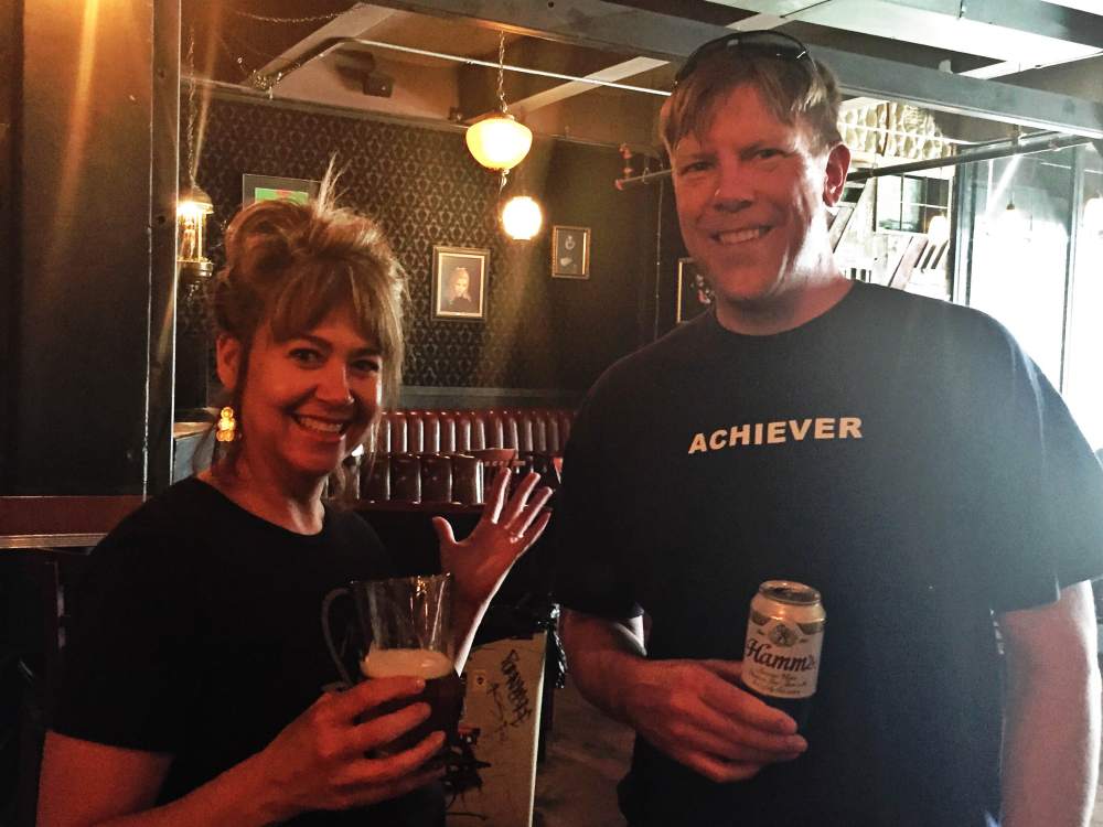 Carrie from Boulder Beer attempts to convert a long-time Hamm’s drinker to the bourbon barrel-aged Double D-licious Shake Chocolate Porter.