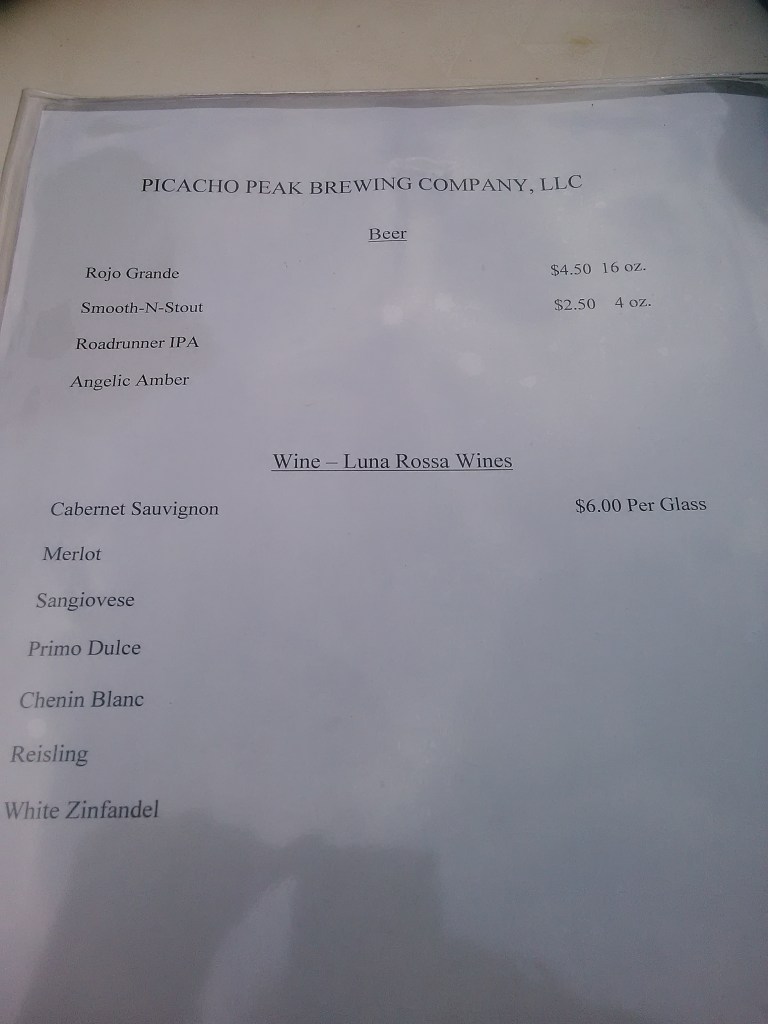 Four of the five beers were on the list along with wine by the glass for those non-beer drinkers who still want to have some fun.