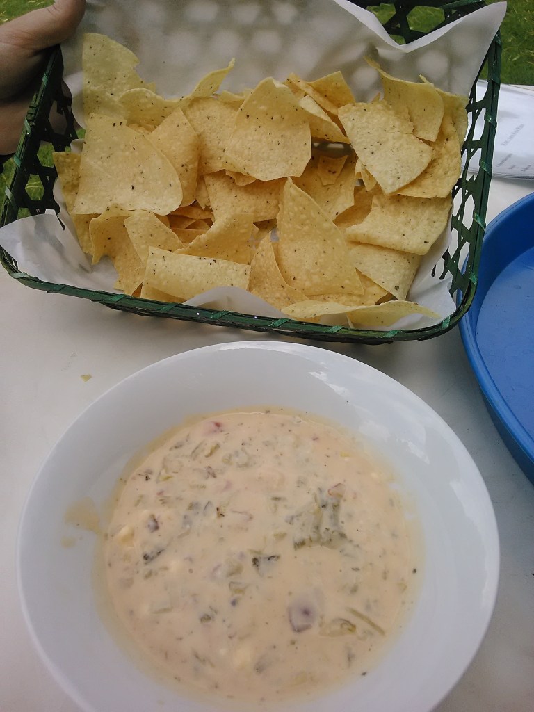 Just some queso and chips for a late lunch.