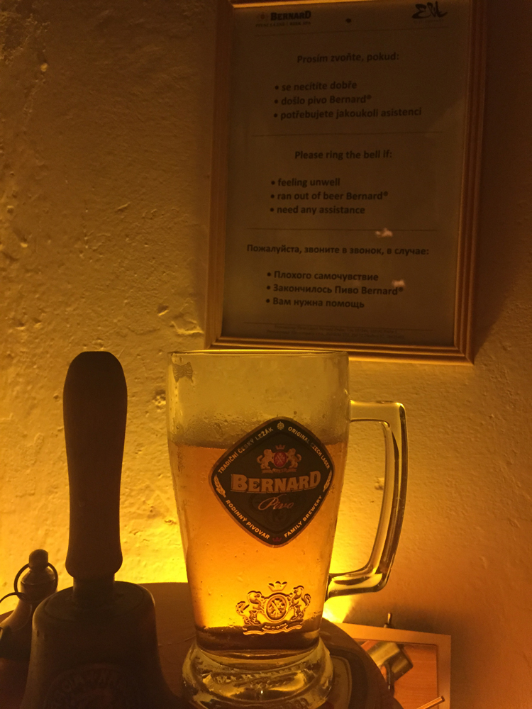 By this time, I’d realized that the Czech people would never give me water but they’d give me as much beer as I wanted. The same is true inside the beer spa.