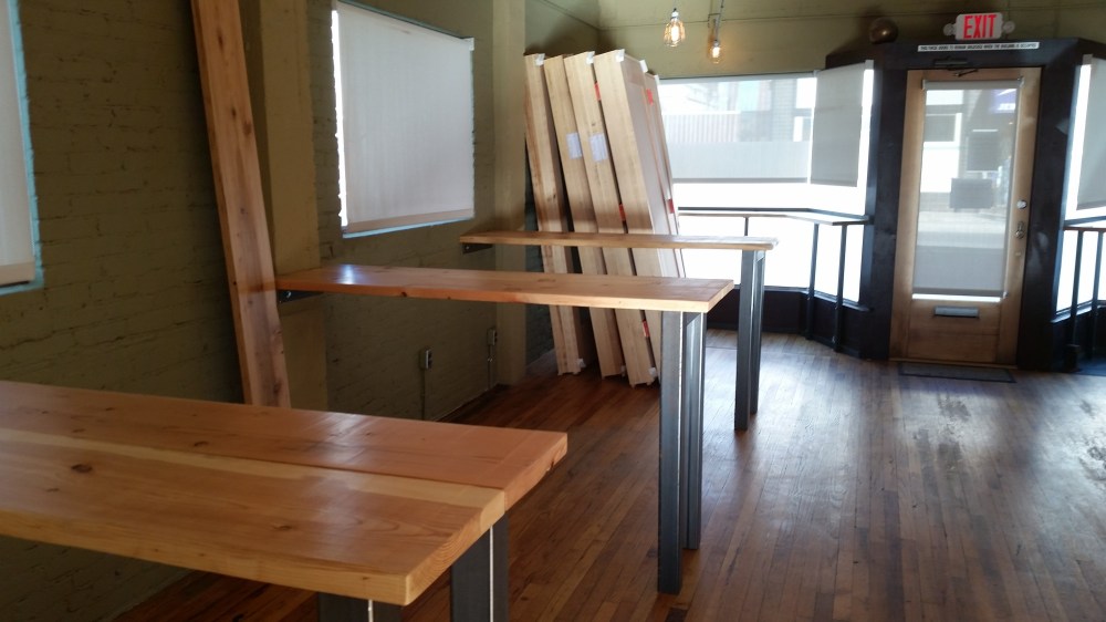 The taproom is nearly ready for occupancy at Sidetrack Brewing.