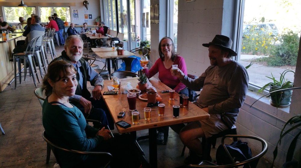 The gang at the final pit stop.