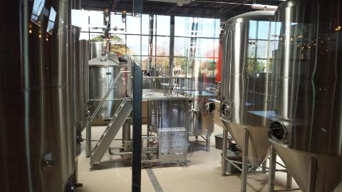 AmyO got this photo of the brewing equipment in the old Stumbling Steer space.