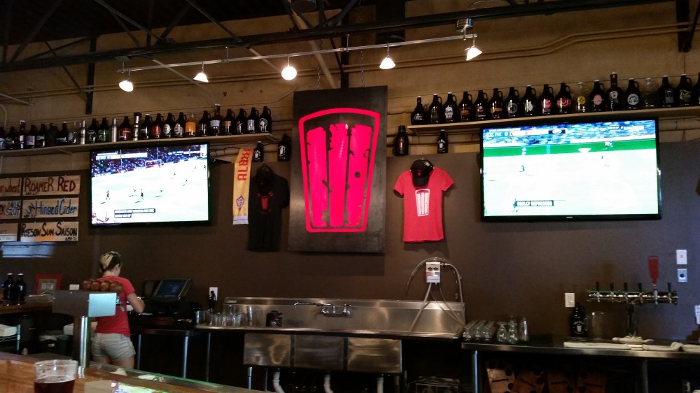 All right, just imagine that Red Door sign in the middle completely redone in neon for their new taproom.