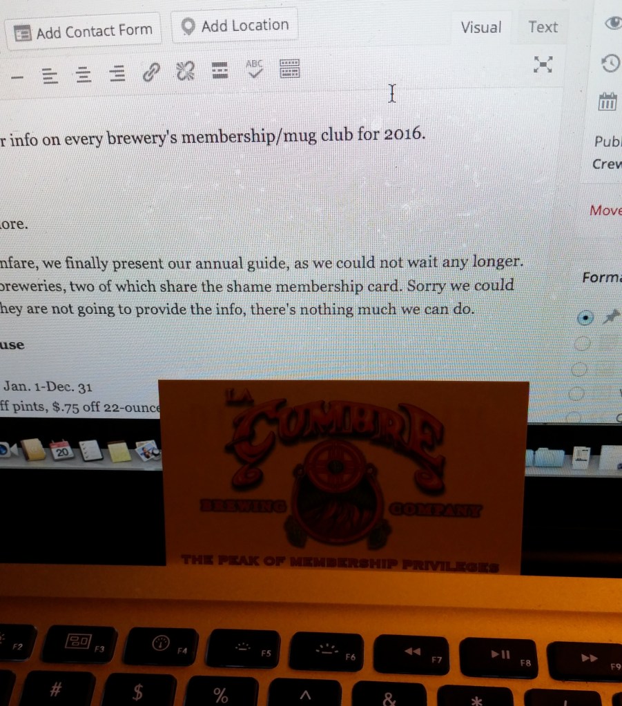 A 2016 membership card taken atop the laptop that this story was being written on ... it's the most meta photo of all time.