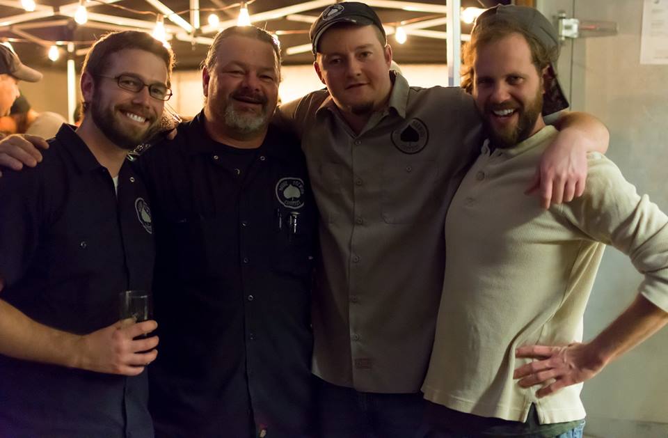 Brewer John Bullard, second from right, and his staff need more room to brew. That could be coming in 2016.