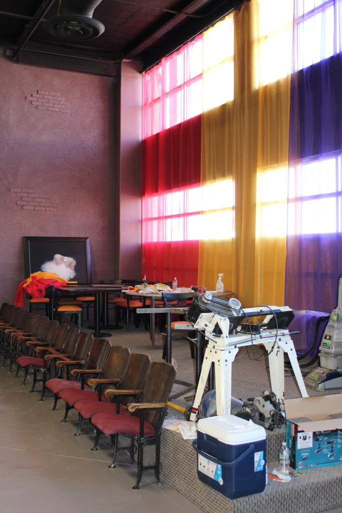 The front of the bar will feature an indoor stage for musicians.