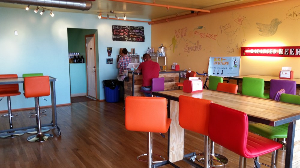 They moved the furniture around in the downstairs bar area, too. 