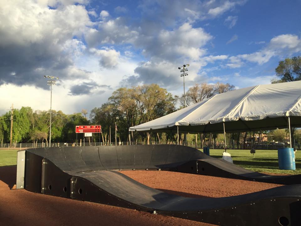 The setup is underway for the main event for this weekend! (Photo courtesy of Outside Bike & Brew Festival)