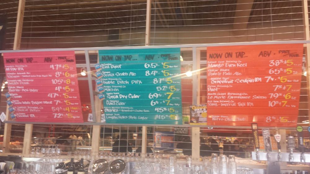 The beer menus were impressive.