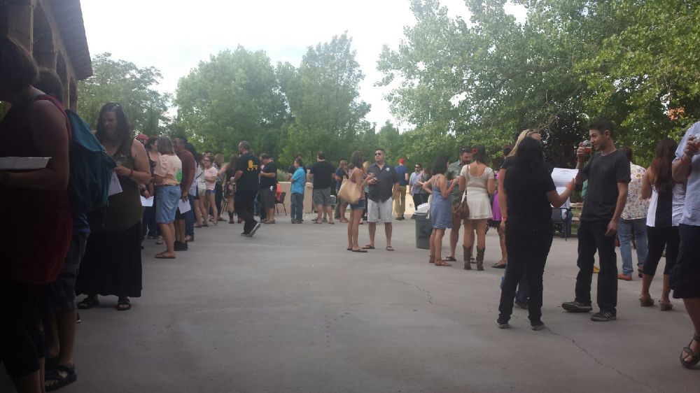 The food lines got a bit long. 