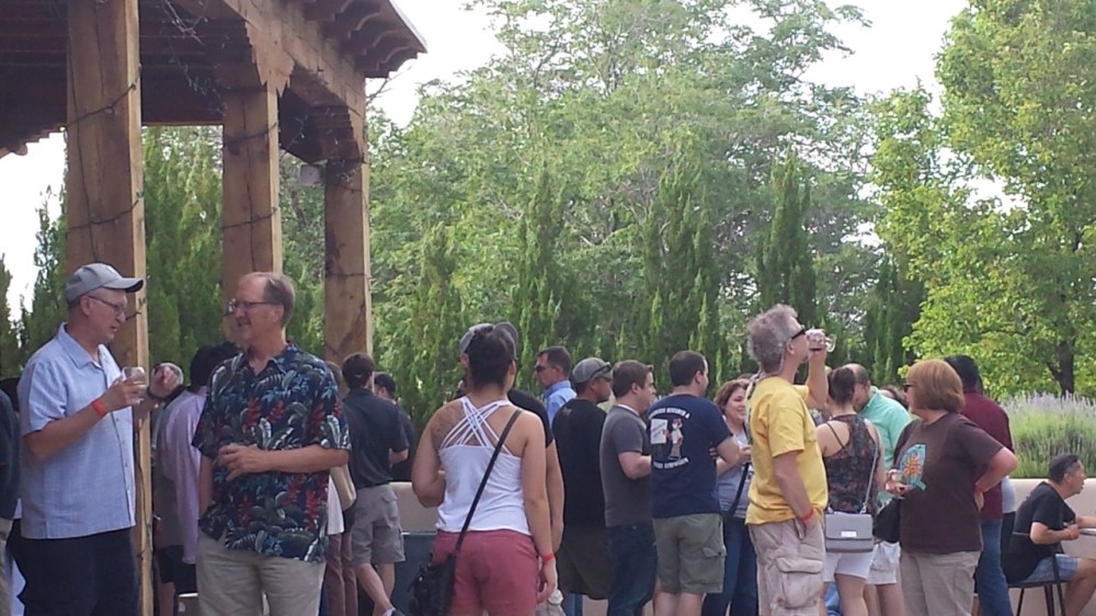 Happy beer drinkers as far as the eye could see!