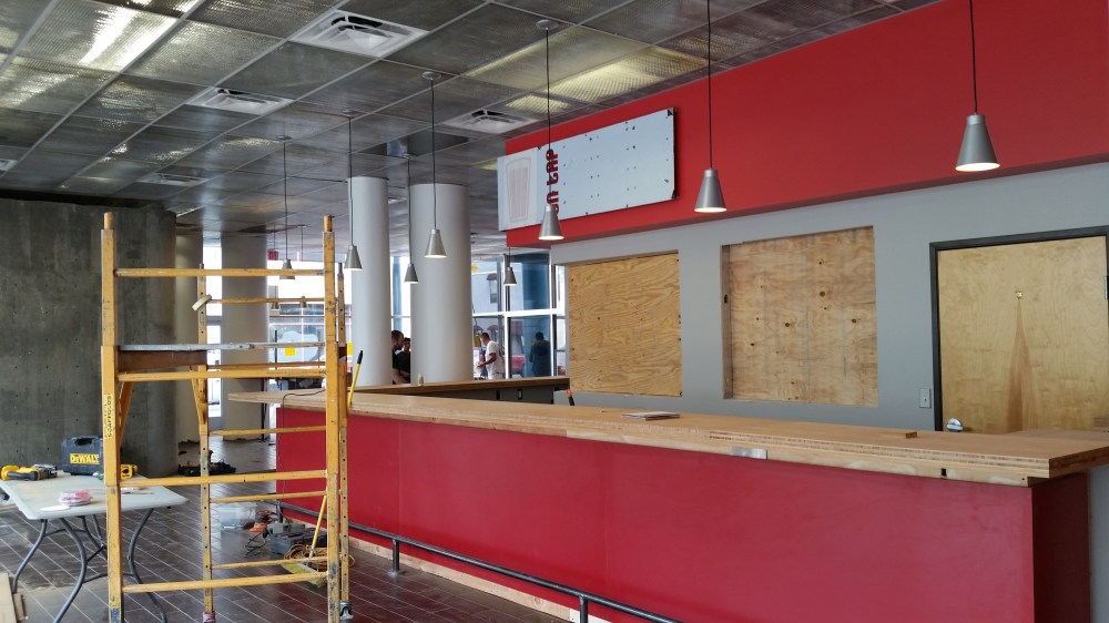 The main bar area will be surrounded by tables. 