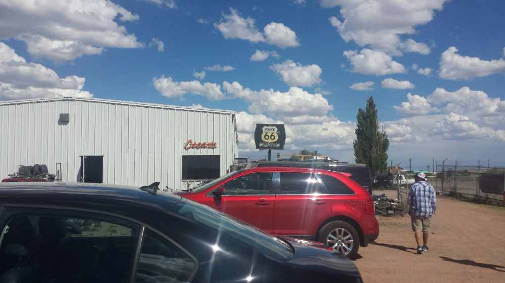 Route 66 Junkyard Brewery in Grants is actually within a junkyard.