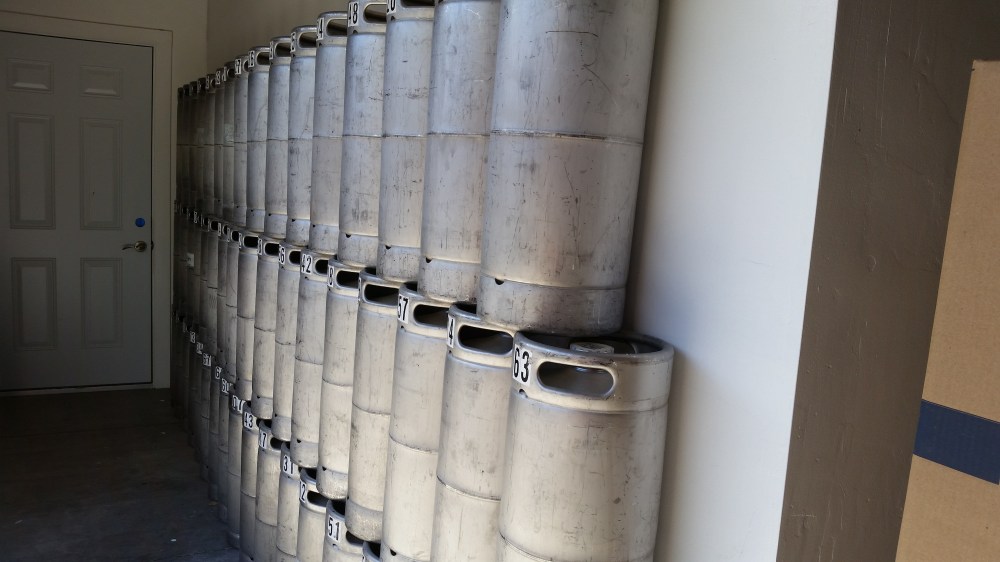 The kegs are just waiting to be filled.