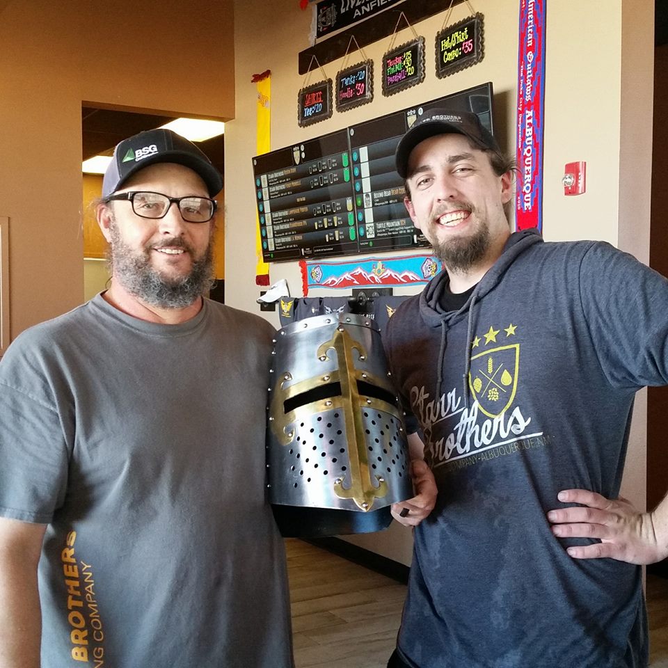 The brewers at Starr Brothers were all too happy to receive the official NMDSBC Stout Challenge trophy.